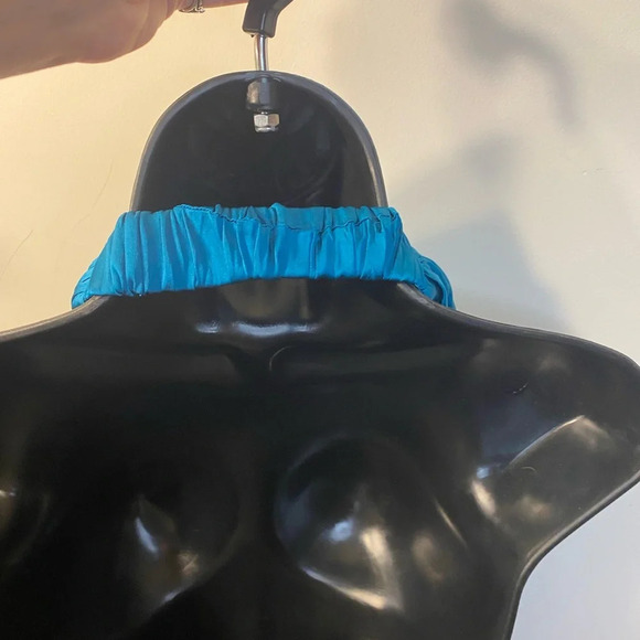 NWT FRENCH CONNECTION | INU SATIN MINI DRESS | OCEAN DEPTHS,SIZE 10 - Picture 8 of 14